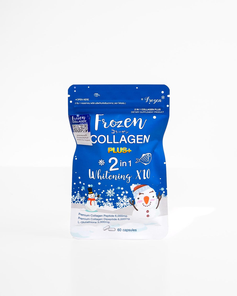 2Frozen Collagen Plus+ 2 in 1 Whitening x10 (60 Caps) for Brightening and Tightening Your Skin