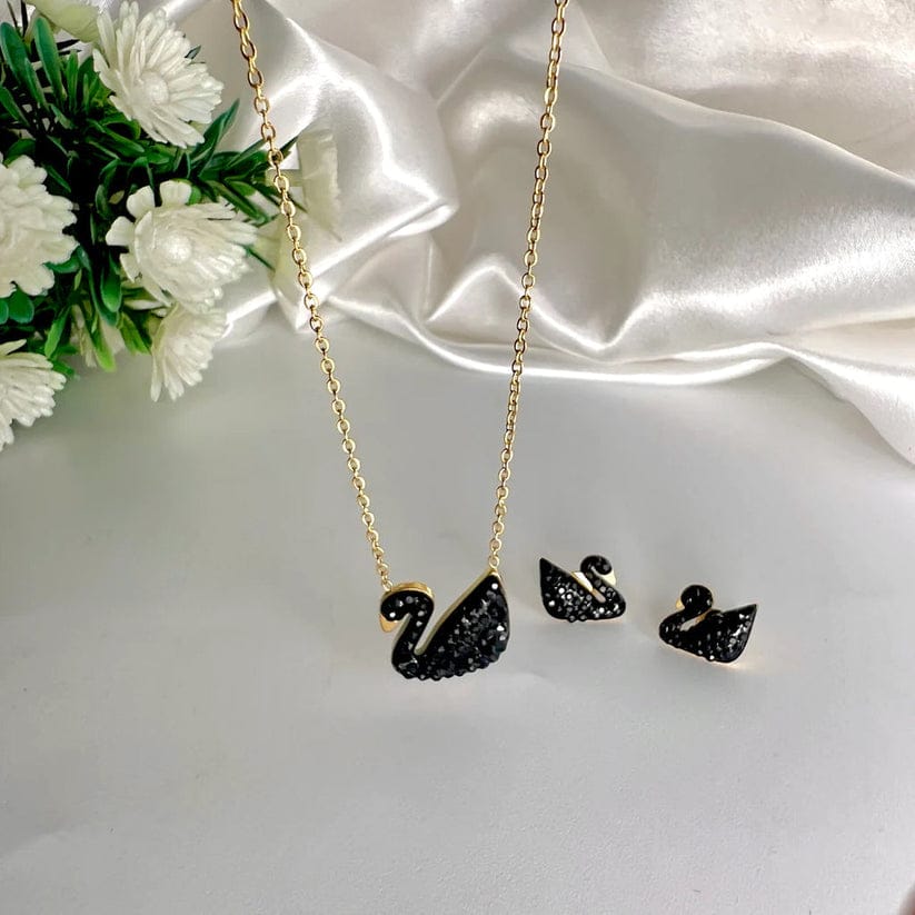 Duck  Black Zircon Set