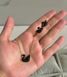 Duck  Black Zircon Set