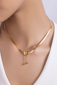 Butterfly Necklace Women Golden Snake Chains with earings